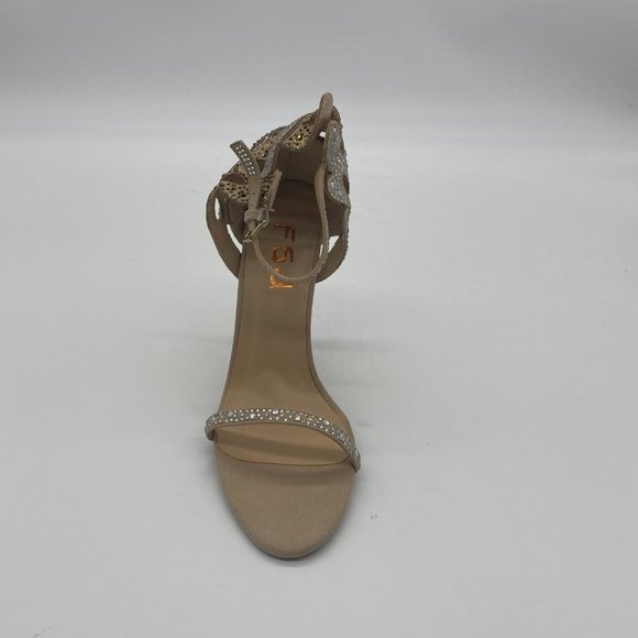 FSJ Open Toe Rhinestone Heels Stilettos Sandals - Picture 11 of 12